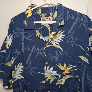 Vintage Paradise Found Hawaiian Floral Button Shirt Made in Hawaii Size 2XL